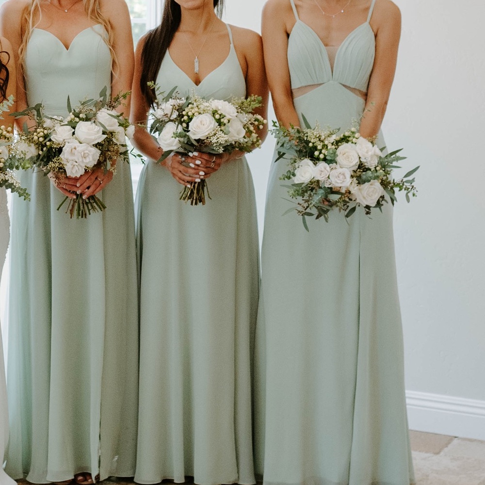 Azazie Dusty Sage Bridesmaid Dress